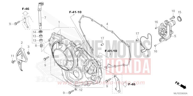 RIGHT CRANKCASE COVER (NT1100A) for NT1100 MAT WARM ASH METALLIC (YR386) from 2026
