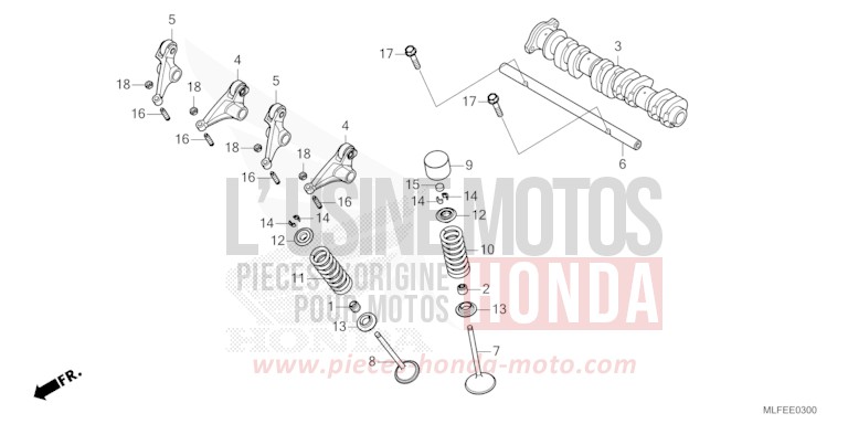 CAMSHAFT/VALVE for NT1100 PEARL HAWKSEYE BLUE (PB409) from 2026