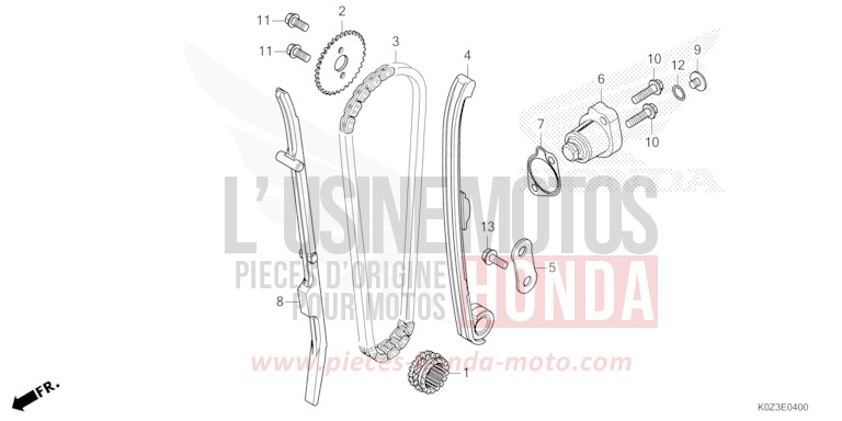 CAM CHAIN/TENSIONER for GB350S GUNMETAL BLACK METALLIC (NHC52) from 2025