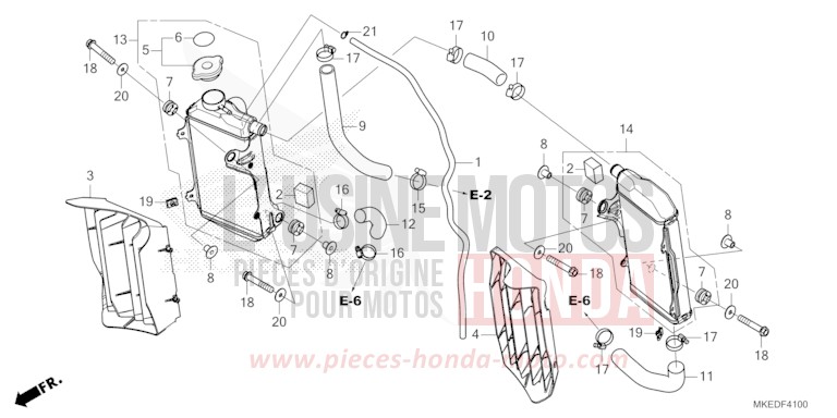 RADIATOR for CRF450R EXTREME RED (R292) from 2022