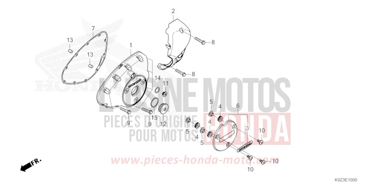 LEFT CRANKCASE COVER for GB350S GUNMETAL BLACK METALLIC (NHC52) from 2025