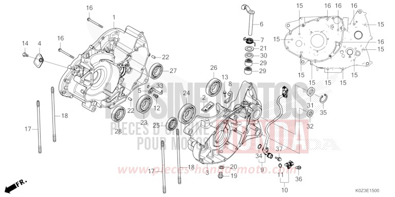 CRANKCASE for GB350S GUNMETAL BLACK METALLIC (NHC52) from 2025