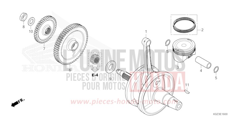 CRANKSHAFT/PISTON for GB350S GUNMETAL BLACK METALLIC (NHC52) from 2025