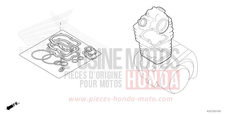 GASKET KIT A for GB350S GUNMETAL BLACK METALLIC (NHC52) from 2025