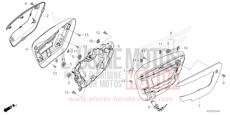 SIDE COVER (CB350RS/GB350S) for GB350S GUNMETAL BLACK METALLIC (NHC52) from 2025