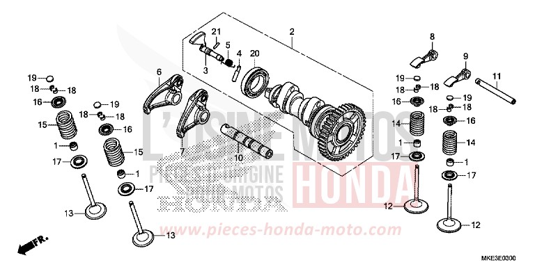 CAMSHAFT/VALVE for CRF450R EXTREME RED (R292) from 2017
