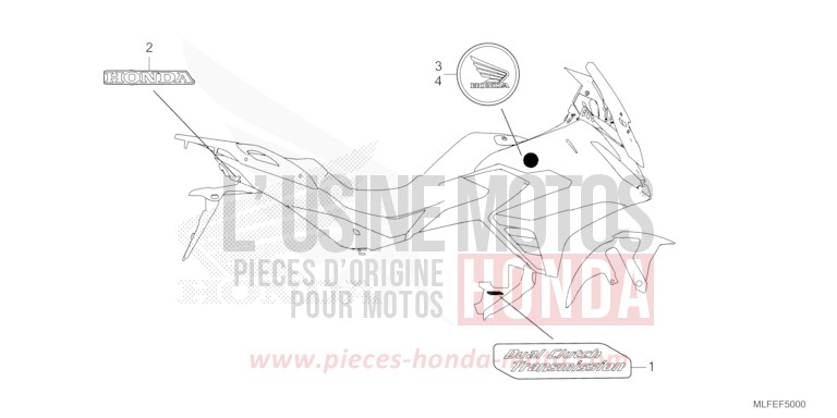 MARK/EMBLEM for NT1100 PEARL HAWKSEYE BLUE (PB409) from 2026