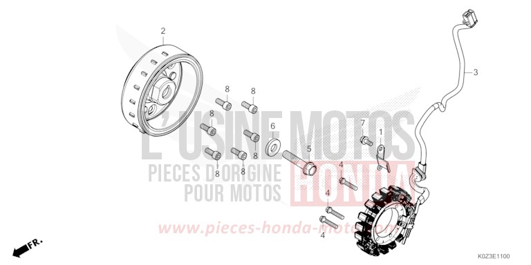 GENERATOR for GB350S PEARL DEEP MUD GRAY (NHC47) from 2025