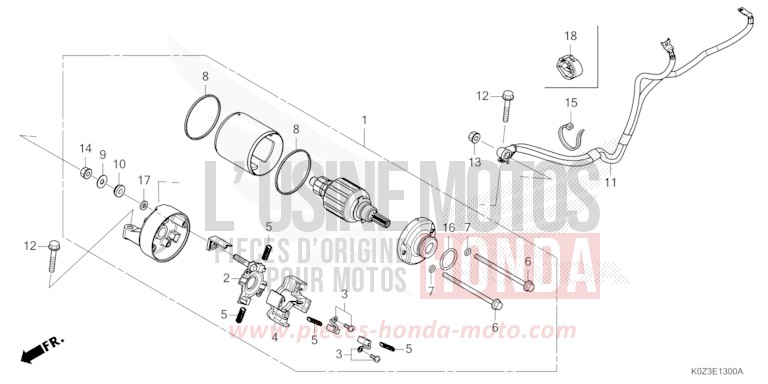 STARTER MOTOR for GB350S PEARL DEEP MUD GRAY (NHC47) from 2025