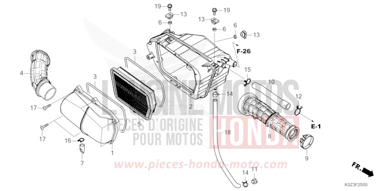 AIR CLEANER for GB350S PEARL DEEP MUD GRAY (NHC47) from 2025