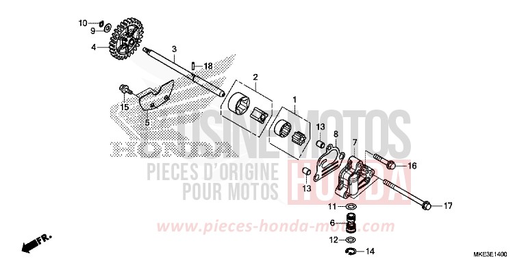 OIL PUMP for CRF450R EXTREME RED (R292) from 2017