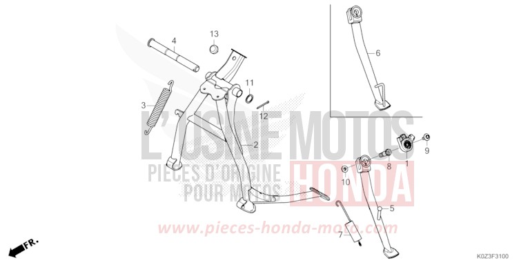 SIDE STAND for GB350S PUCO BLUE (B187) from 2025