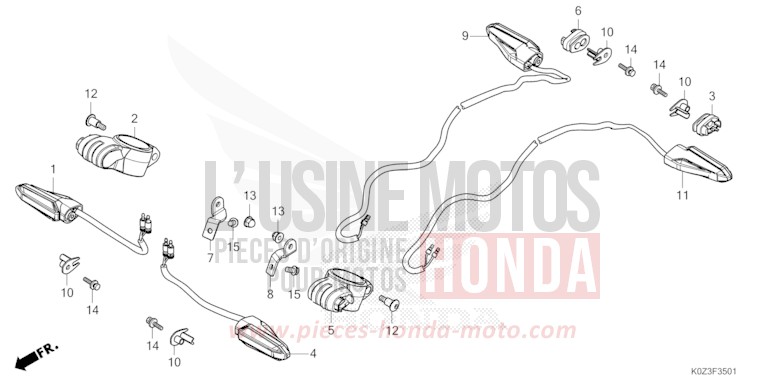 WINKER (CB350RS/GB350S) for GB350S PUCO BLUE (B187) from 2025