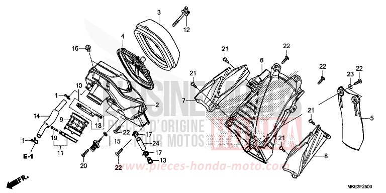 AIR CLEANER for CRF450R EXTREME RED (R292) from 2017
