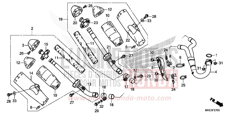 EXHAUST MUFFLER for CRF450R EXTREME RED (R292) from 2017