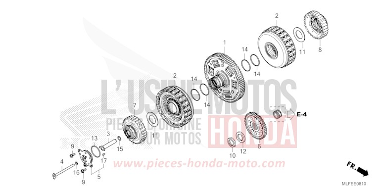 CLUTCH (NT1100D/DE) for NT1100 MAT WARM ASH METALLIC (YR386) from 2026