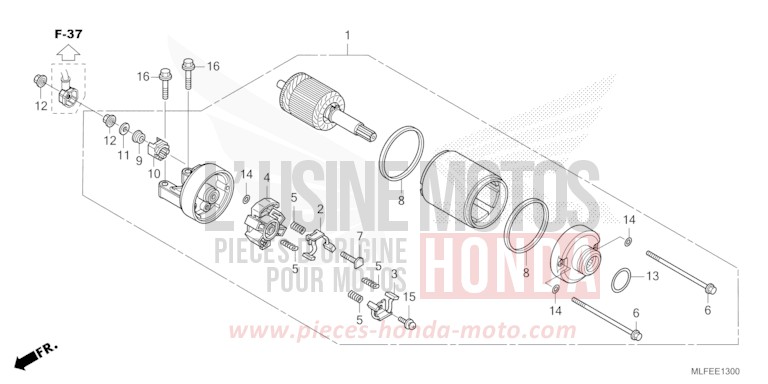 STARTER MOTOR for NT1100 MAT WARM ASH METALLIC (YR386) from 2026