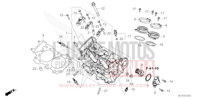 CYLINDER HEAD for NT1100 PEARL HAWKSEYE BLUE (PB409) from 2026