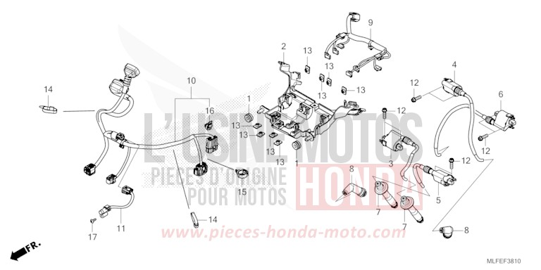 SUB HARNESS/IGNITION COIL for NT1100 PEARL HAWKSEYE BLUE (PB409) from 2026