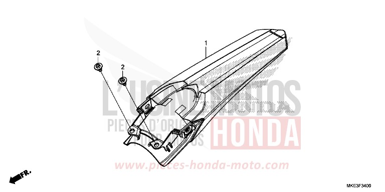 REAR FENDER for CRF450R EXTREME RED (R292) from 2018