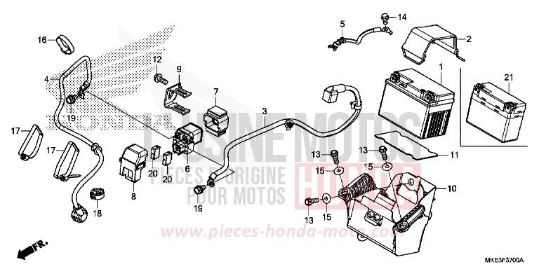 BATTERY for CRF450R EXTREME RED (R292) from 2018