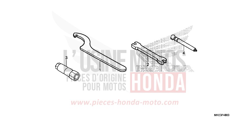 TOOLS for CRF450R EXTREME RED (R292) from 2018