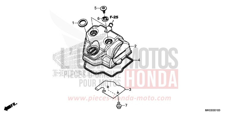 CYLINDER HEAD COVER for CRF450R EXTREME RED (R292) from 2019