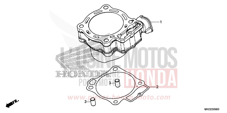 CYLINDER for CRF450R EXTREME RED (R292) from 2019