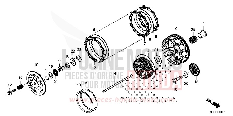 FRIZIONE per CRF450R EXTREME RED (R292) del 2019