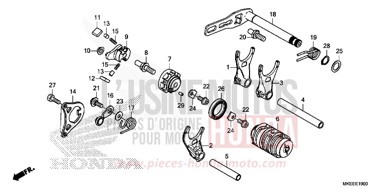 GEARSHIFT DRUM for CRF450R EXTREME RED (R292) from 2019