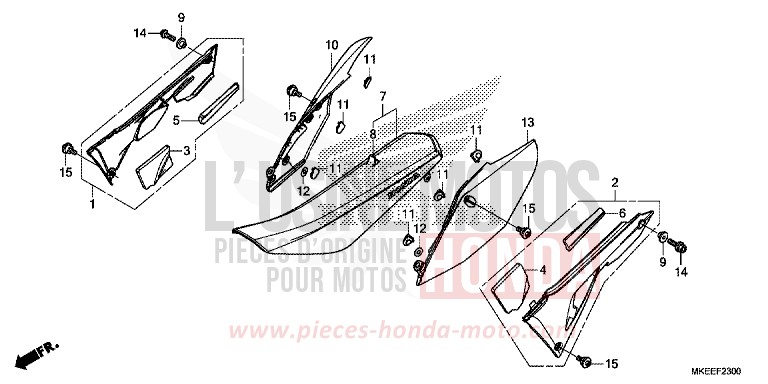 SEAT/SIDE COVER for CRF450R EXTREME RED (R292) from 2019
