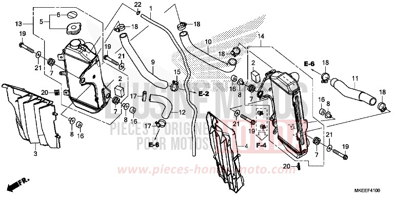 RADIATOR for CRF450R EXTREME RED (R292) from 2019