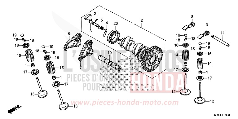 CAMSHAFT/VALVE for CRF450R EXTREME RED (R292) from 2020