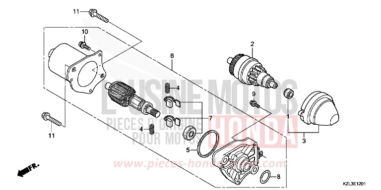 STARTING MOTOR (2) for NSC110MPD M00NDUST SILVER METALLIC (NHB29) from 2014