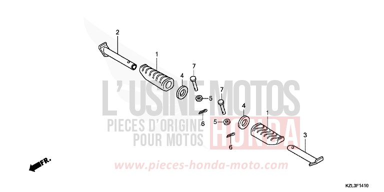 PILLION STEP for NSC110MPD M00NDUST SILVER METALLIC (NHB29) from 2014