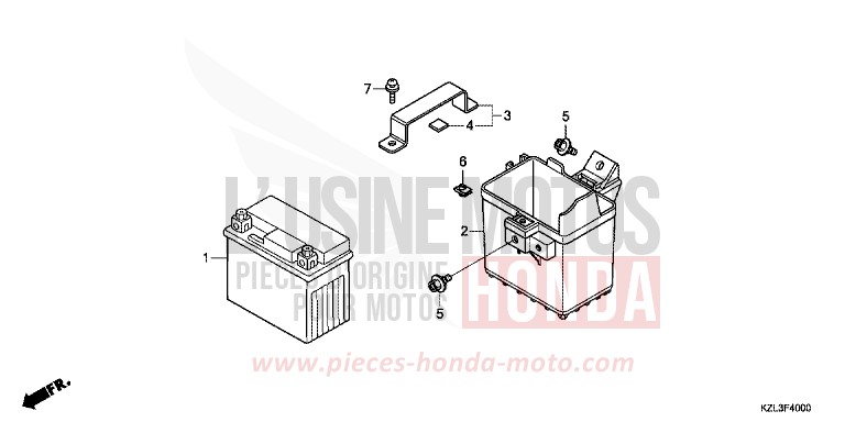 BATTERY for NSC110MPD PEARL NIGHTSTAR BLACK (NHA84) from 2014