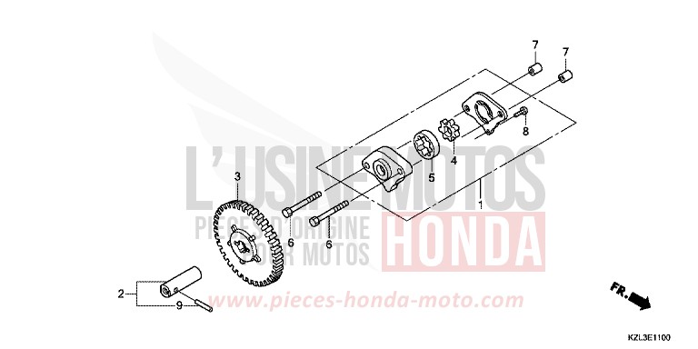 OIL PUMP for NSC110MPD PEARL SIENA RED (R320) from 2014