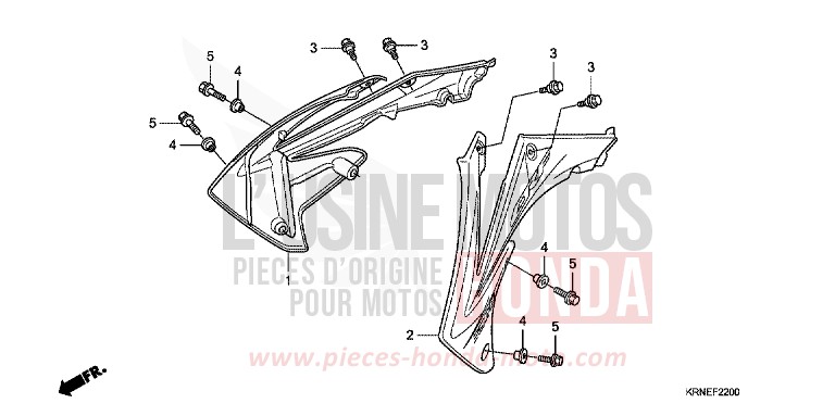 PARASPRUZZI RADIATORE per CRF250R EXTREME RED (R292) del 2010