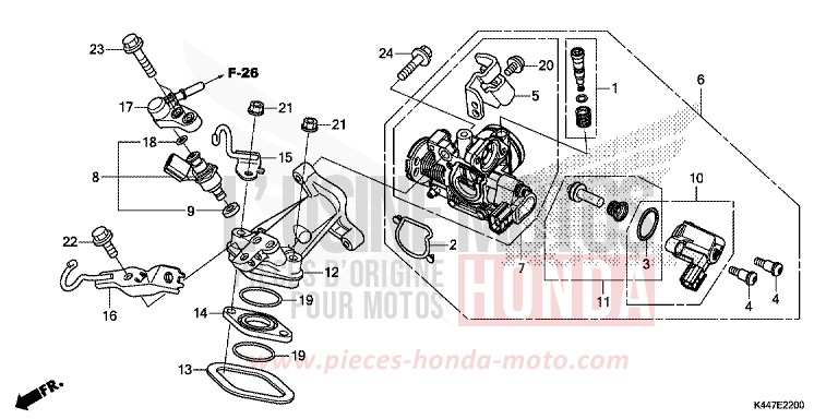 THROTTLE BODY/FUEL INJECTOR for NSC110MPD M00NDUST SILVER METALLIC (NHB29) from 2017
