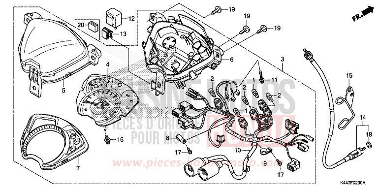 SPEEDOMETER for NSC110MPD M00NDUST SILVER METALLIC (NHB29) from 2017