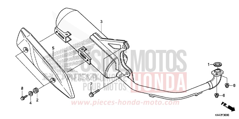 EXHAUST MUFFLER for NSC110MPD M00NDUST SILVER METALLIC (NHB29) from 2017