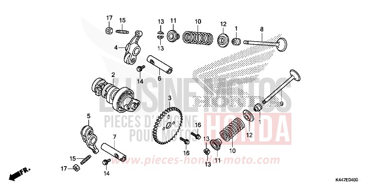 CAMSHAFT/VALVE for NSC110MPD PEARL COOL WHITE (NHA16) from 2017