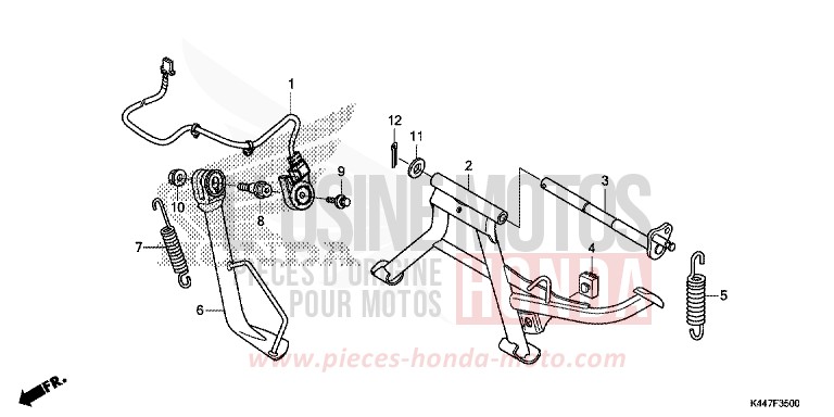STAND/KICK STARTER ARM for NSC110MPD PEARL COOL WHITE (NHA16) from 2017