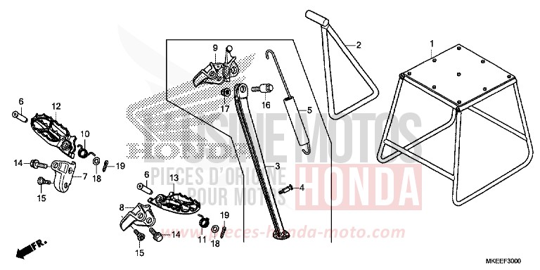 STEP/STAND for CRF450R EXTREME RED (R292) from 2020