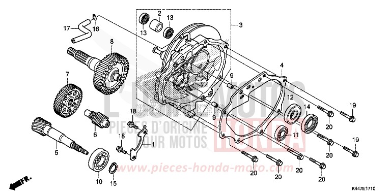 TRANSMISSION for NSC110MPD PEARL SPLENDOR RED (R369) from 2017