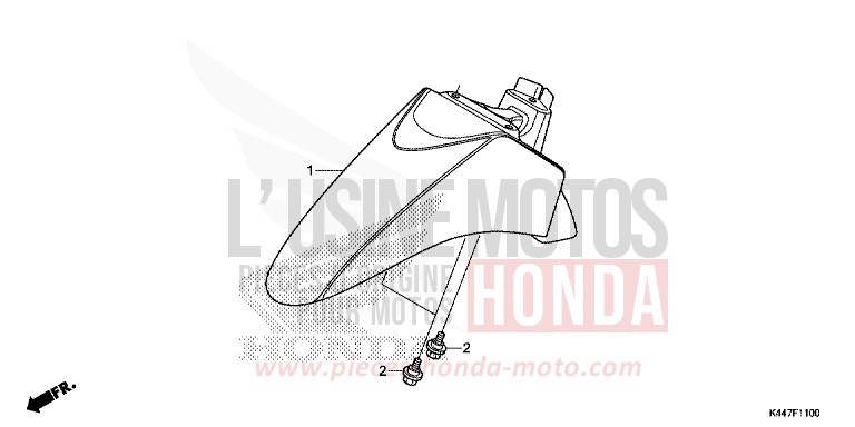 FRONT FENDER for NSC110MPD PEARL SPLENDOR RED (R369) from 2017