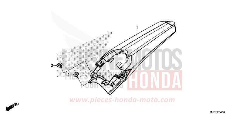 REAR FENDER for CRF450R EXTREME RED (R292) from 2020