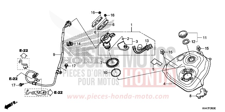 FUEL TANK for NSC110MPD M00NDUST SILVER METALLIC (NHB29) from 2019
