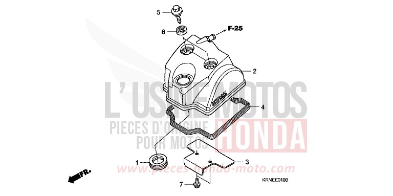 COPERCHIO TESTATA per CRF250R EXTREME RED (R292) del 2011