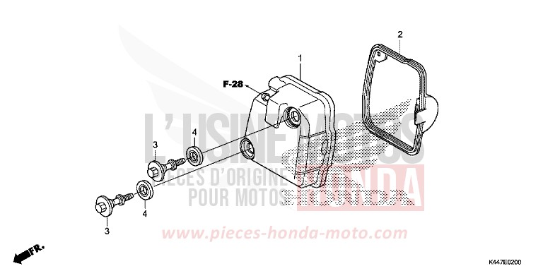 CYLINDER HEAD COVER for NSC110MPD MAT CARBONIUM GRAY METALLIC (NHB52) from 2019